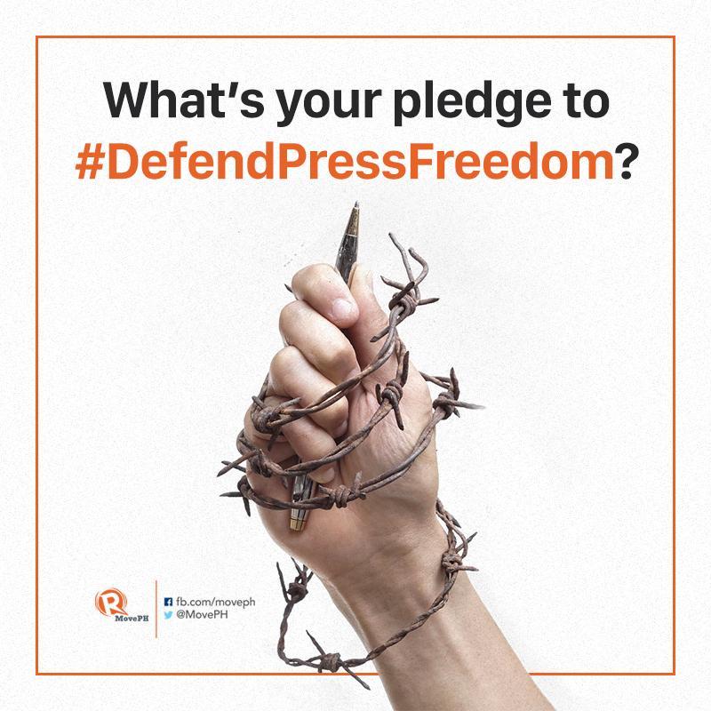 rapplerdotcom's tweet photo. Press freedom and democracy are under threat in the Philippines. What is your pledge to #DefendPressFreedom?
Follow @moveph on Twitter for #MovePalawan updates! https://t.co/9UvyeAJlRp