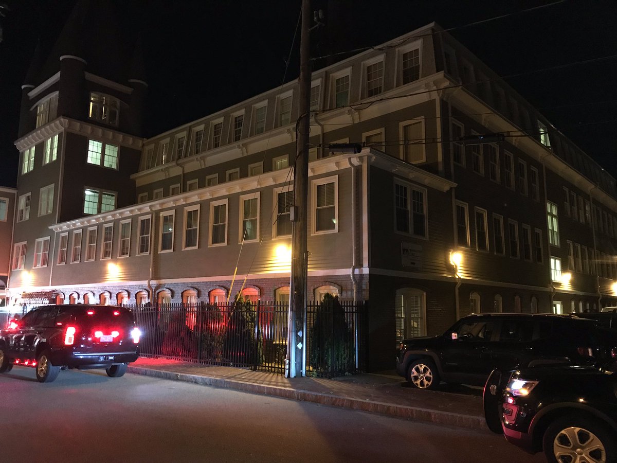 MassFirePics's tweet photo. ACW Whitman Ma. 7 Marble Street. Apt fire knocked down by sprinklers, (1) line run. 
Former mill building converted to residential apartments and commercial space, 4 stories, brick and wood, big by bigger. Several occupants displaced for the night, Red Cross requested to assist. https://t.co/spDRHCY6jS