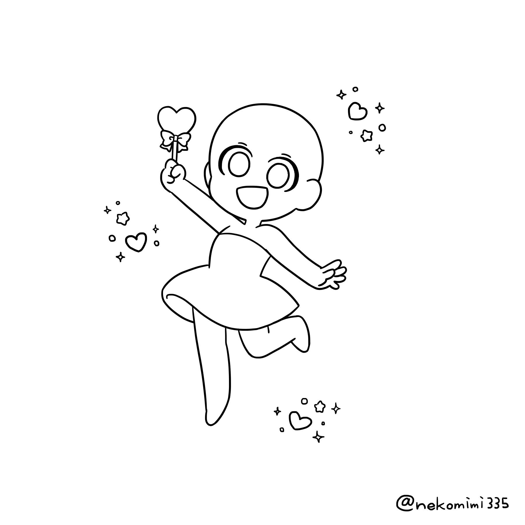 みわ子 魔法少女素材 作りました 自作発言や商用利用以外で個人使用の範疇ならご自由に使って下さい 使った際はrtまたは素材元ツイートのurlを貼って トレス素材を使用した事を書いて下さい トレス素材 イメレス T Co