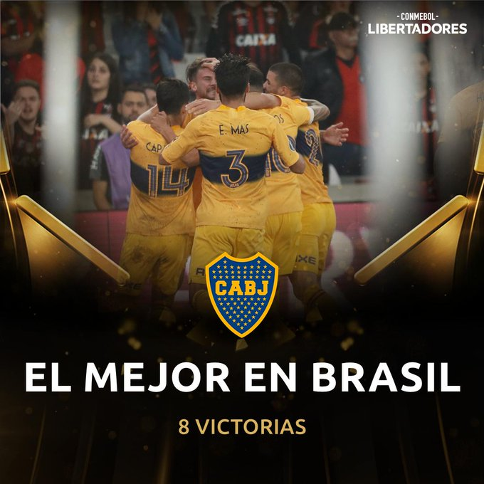 la12tuittera's tweet photo. 8 victorias en Brasil.

NINGÚN otro club ha ganado mas que #Boca en tierra Verdeamarela 🇧🇷🤛

#La12Twittera https://t.co/lETfMB9uSX