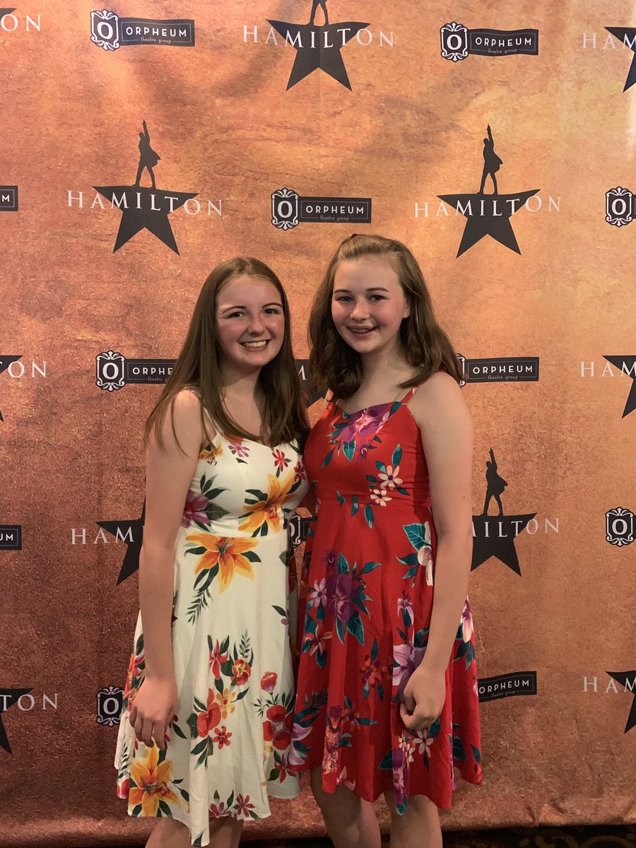Wdymkatie's tweet photo. when your sister tells you she won the hamilton lottery and the next thing you know you’re driving 5 hours to memphis to find out you’re in the front row🤩 @HamiltonMusical  #philiptour https://t.co/akW7JbVXaT