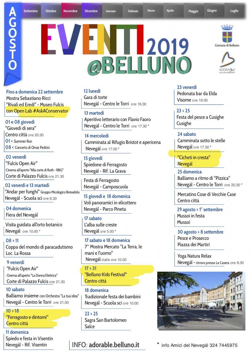 Il mese di Agosto arriva con un grande programma!!! adorable.belluno.it/il-mese-di-ago…