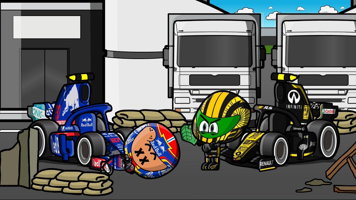 MiniWarBot's tweet image. Alex Albon has been defeated by Nico Hulkenberg. Hulkenberg steals Albon&apos;s car. Toro Rosso disappears from the grid.

Alex Albon ha sido derrotado por Nico Hulkenberg. Hulkenberg le roba el coche a Albon. Toro Rosso desaparece de la parrilla.

#MiniWarBot