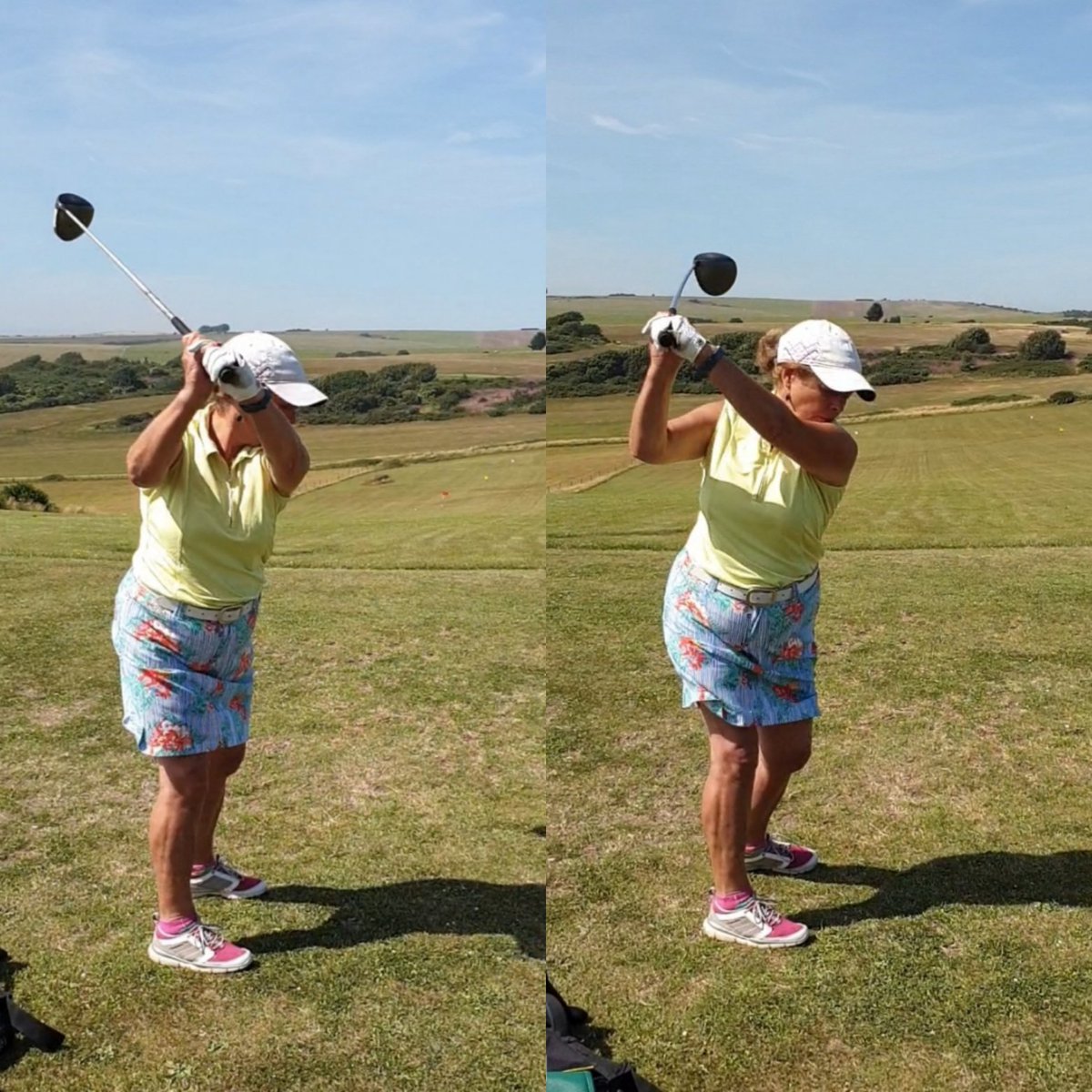 mariapro86's tweet photo. Some great changes made yesterday in our first session! Tidying up the backswing & getting into a "much" better position at the top! #golfcoach #pgaqualified #notjustaplayer #womensgolf #mariatulleygolfacademy @EastbourneDowns https://t.co/cJmrTmEnTo