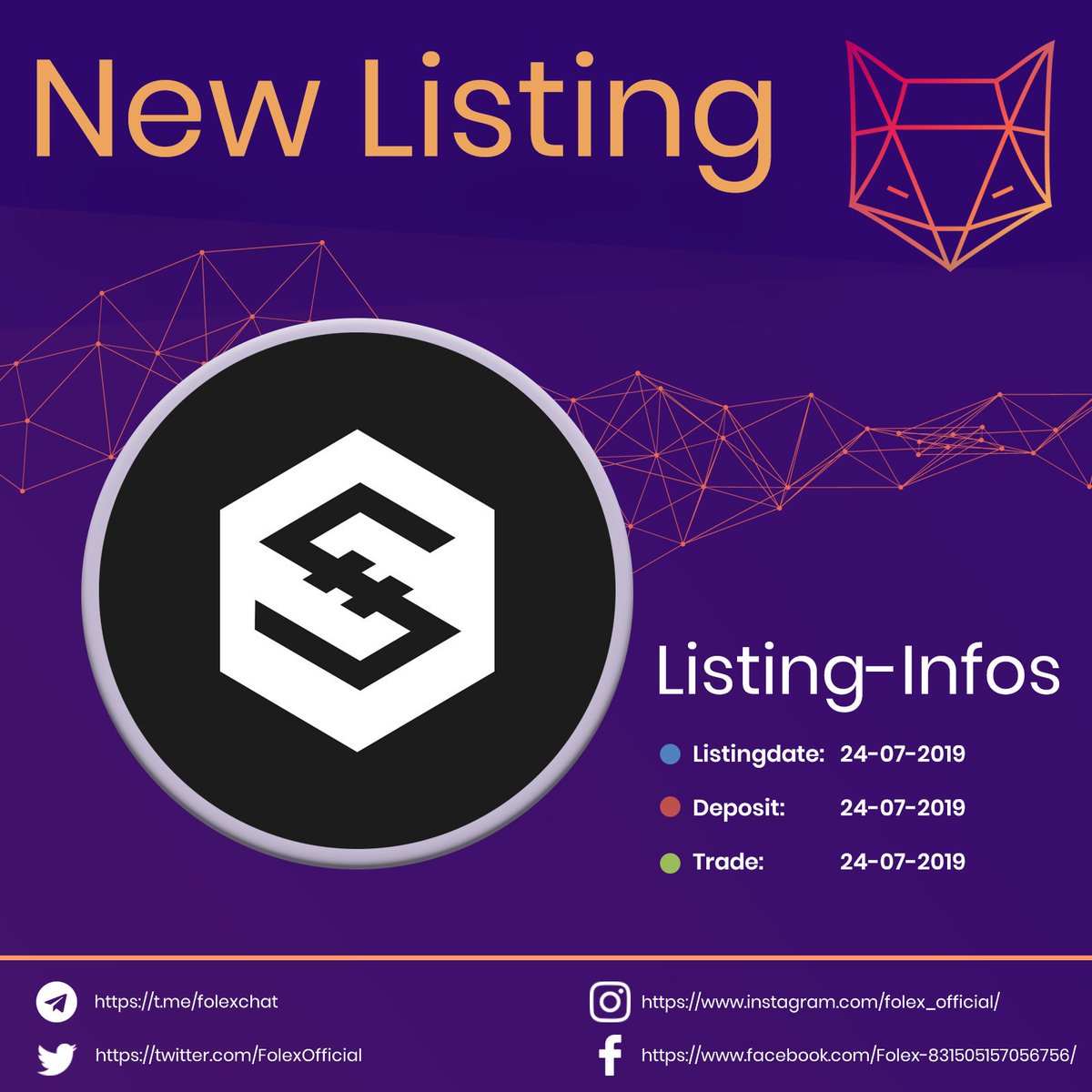 New listing on Folex.io - We happy to announce that IOST is listed from now on! Deposit is already open and you can immediatly start with trading!
Join our telegram t.me/folexchat - IEO soon!
#IOST <a href="/IOStoken/">IOST</a> #folex #newlisting #exchange