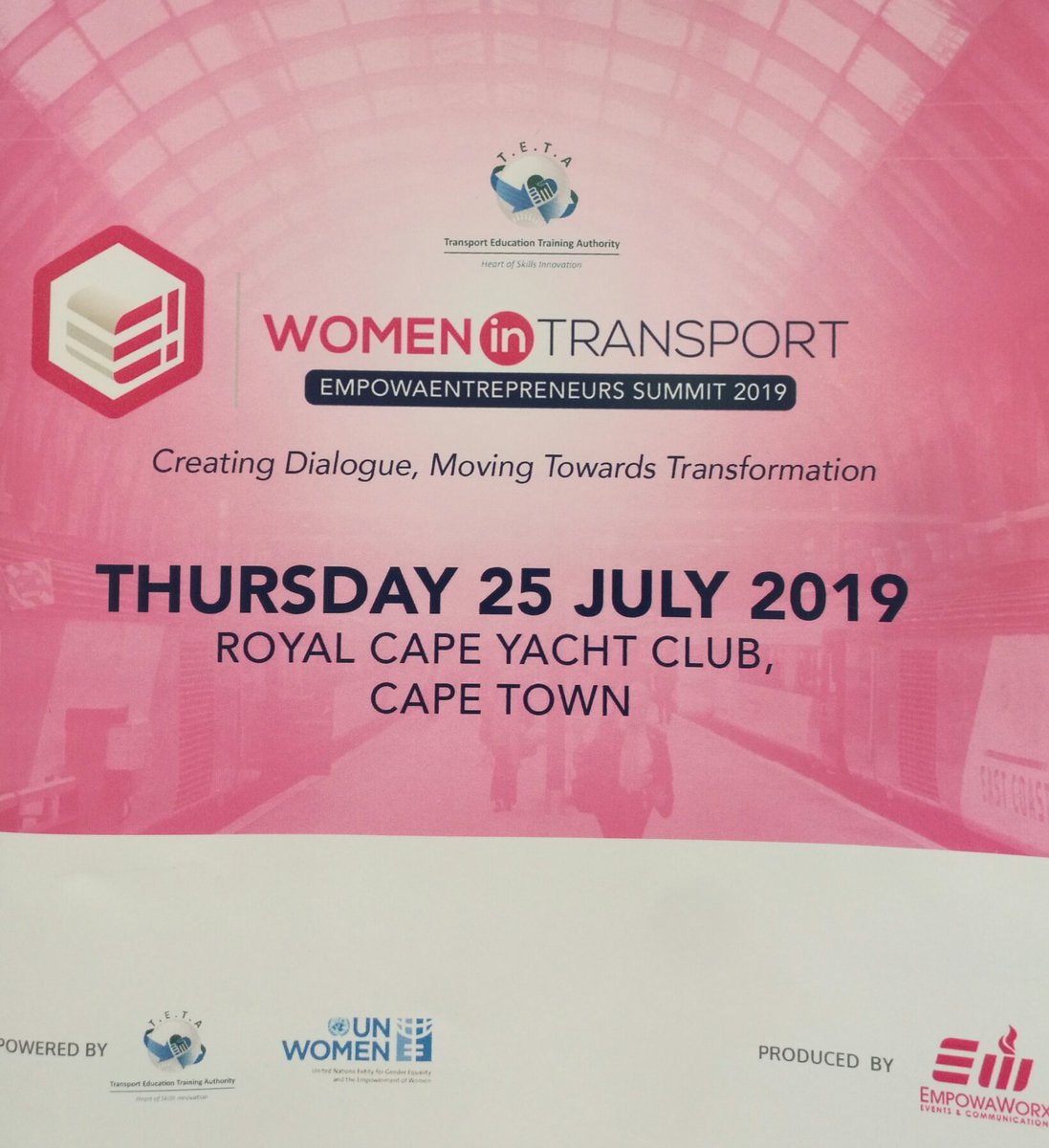 Celebrating women entrepreneurs in transport. Strong encouragement from Dep Minister of Transport Dikeledi Magadzi.
<a href="/UN_Women/">UN Women</a>  #womenentrepreneurs #womeninaviation