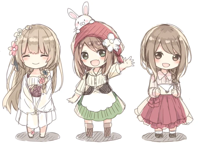 死ぬほど苦手なミニキャラを頑張って描いています…! 