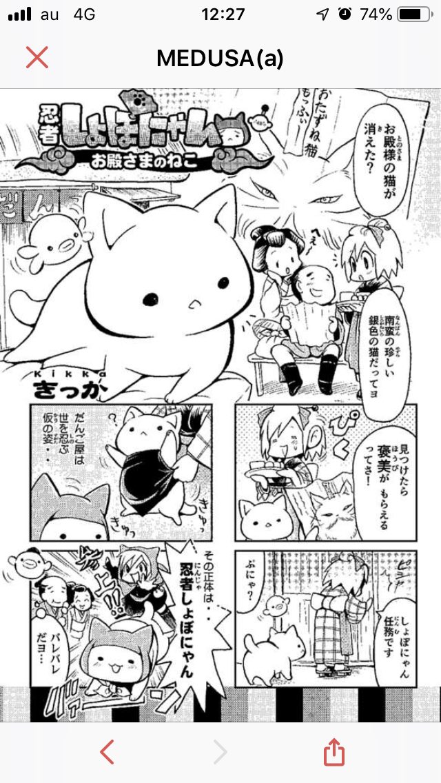 『忍者しょぼにゃん』は「ねこぱんち」別冊の「お江戸ねこぱんち」に掲載いただいた漫画です。しょぼにゃんとかおりんがもし江戸時代にいたら？というパラレル設定。時代物は大好きですが江戸時代の文化はわからないことだらけで何とか調べながら描… 