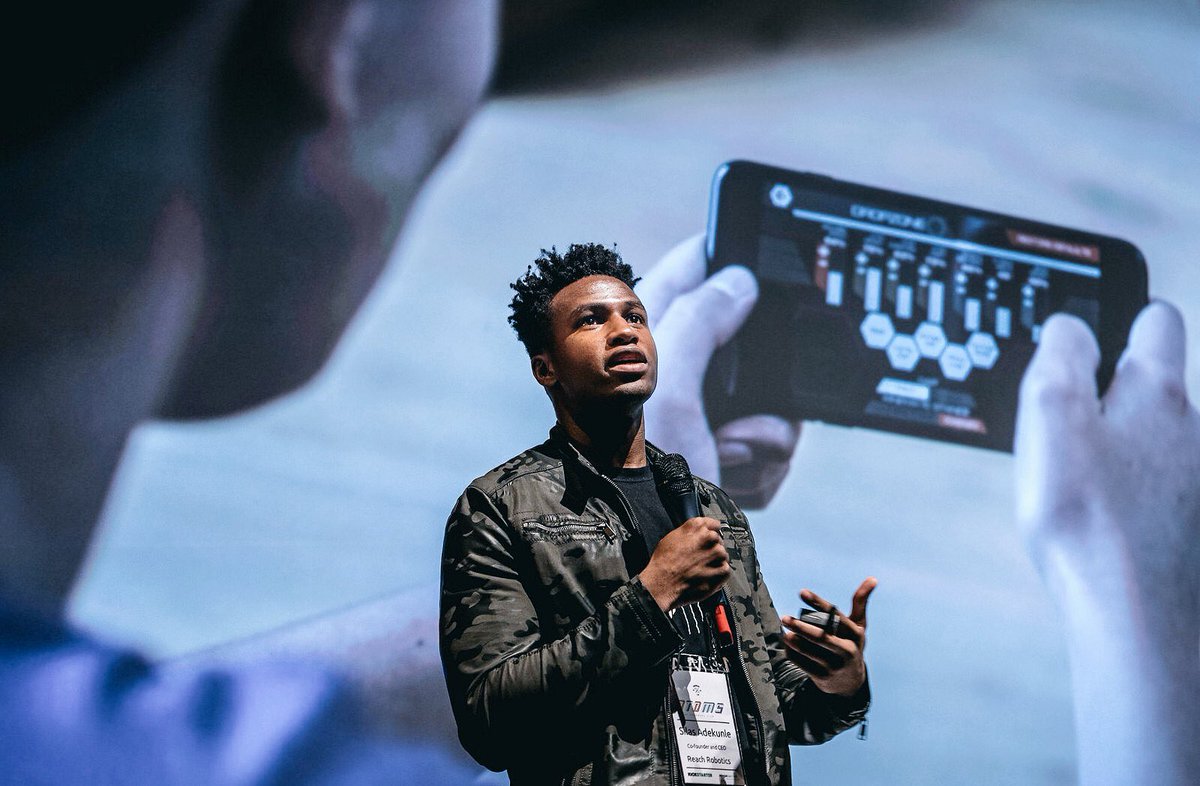 OvieAli's tweet image. Meet Lagos-born robotics genius. Silas Adekunle built this gaming machine that became a worldwide sensation and made $7.5m. This attracted a N360m investment by London Ventures,and now Apple sells the robotics for $300 a piece,making Silas the top robotics engineer of the world.