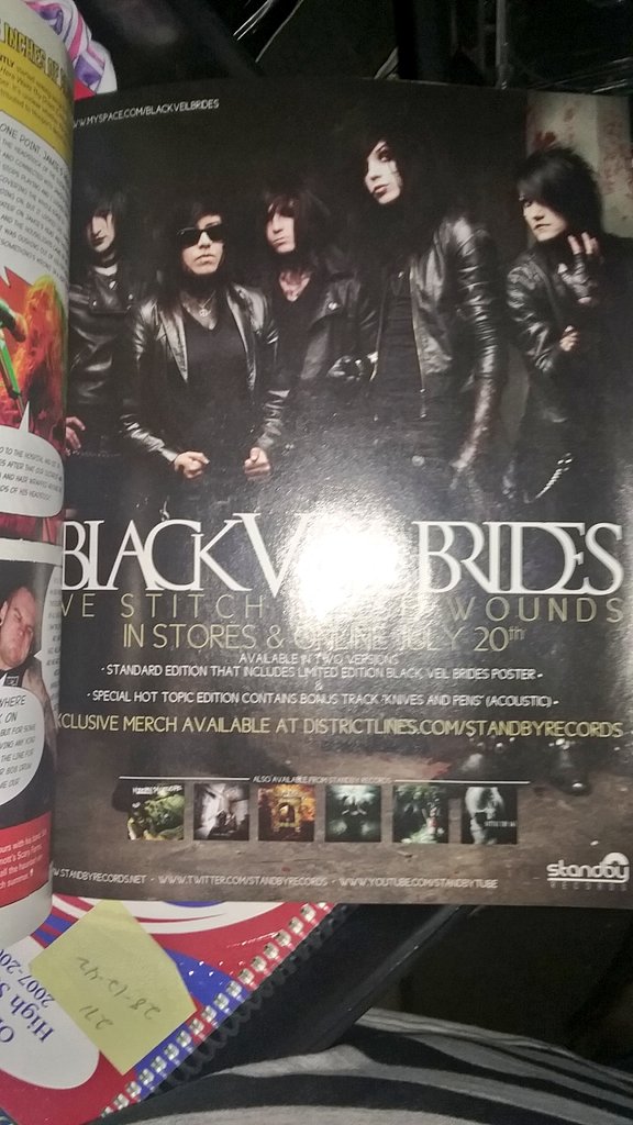 So July 20th is when WTSW celebrated its 9th birthday. Here is the official release poster of it in <a href="/Revolvermag/">revolvermag</a> for <a href="/blackveilbrides/">Black Veil Brides</a> featuring <a href="/andyblack/">Andy Biersack</a>, <a href="/AshleyPurdy/">☆ ⱣɄɌĐ₳ŇØ ☆</a>, <a href="/JakePittsBVB/">Jake Pitts</a>, <a href="/JinxxBVB/">Jinxx</a>, and <a href="/Sandra_Alva/">Sandra Alva</a> before <a href="/christiancoma/">CC</a> became the full time drummer of BVB.