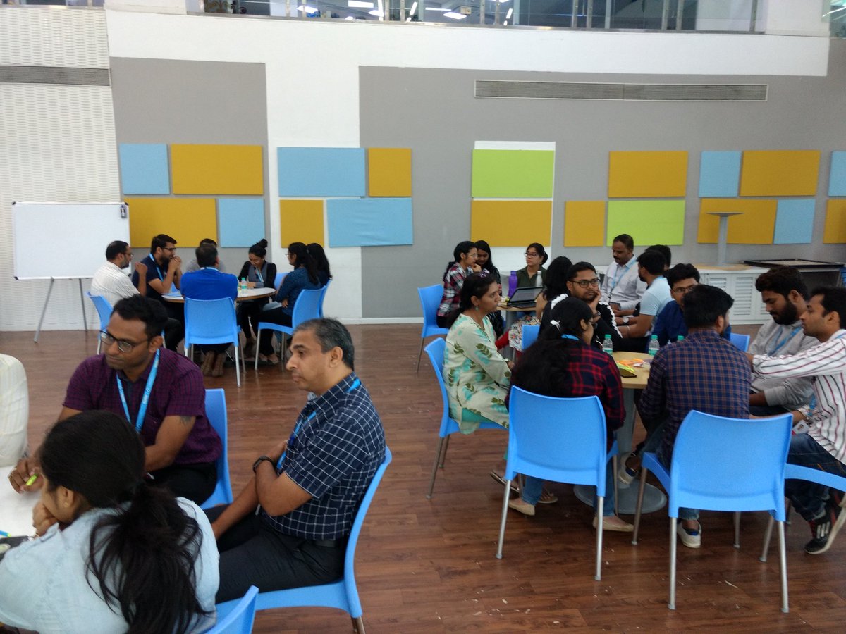 kunjal23's tweet photo. Yet another small step towards enhancing better #EmployeeExperience. New joiners at #designthinking workshop collaborating and co-creating on how a better experience can be provided during induction. @juliusmanni @KatariinaKravi @AngelaImNetz @MeriUmi #tietolife #onboarding https://t.co/fLdqvBkL8H