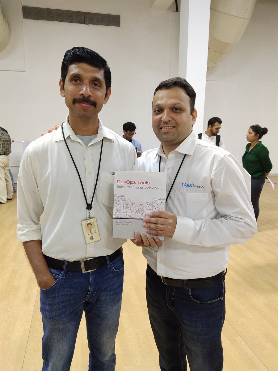 ajay_malvi's tweet photo. #agiledevopsmeet @infypune @viralnt @DeepakCGaikwad amazing to hear on practitioner view on #DevOps #authors #devopsTools https://t.co/TEYlXL0j0n