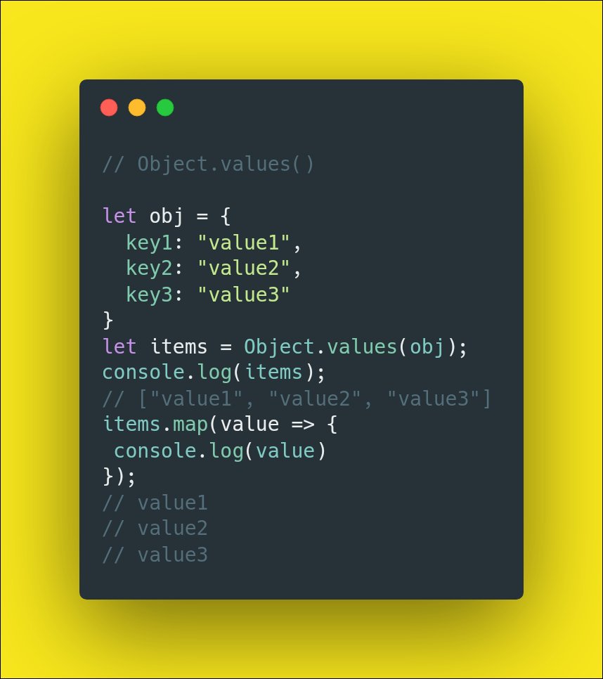 iambolajiayo's tweet image. 5 techniques for iterating through JavaScript objects and getting keys + values.

🔸For…in Loop
🔸Object.keys()
🔸Object.values()
🔸Object.getOwnPropertyNames()
🔸Object.entries()

🎤 Open question: which is better and why?

#HashnodeCommunity
#100DaysOfCode 
#150daysofalc