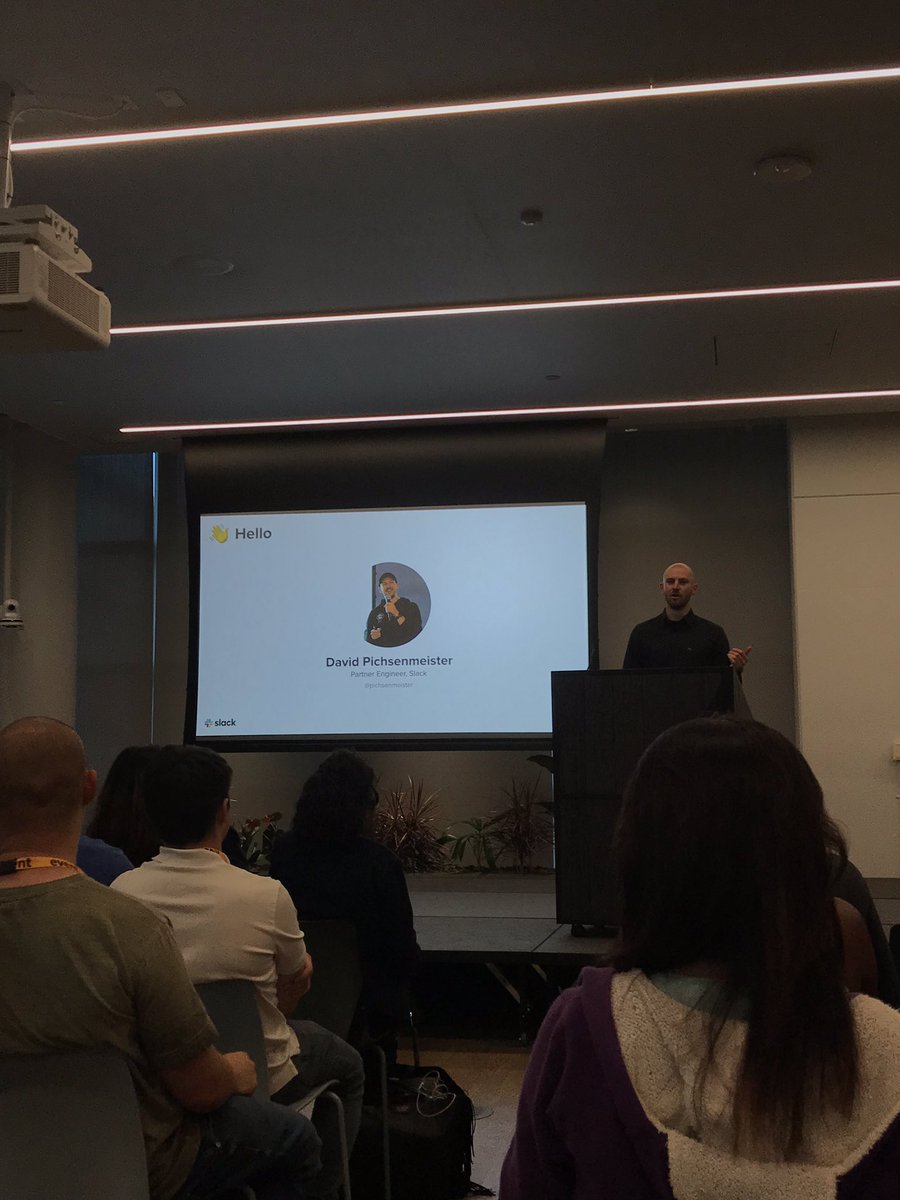 AshuMehta's tweet image. Thanks for an insightful talk #SPCSF @pichsenmeister @rea_loretta @SlackAPI