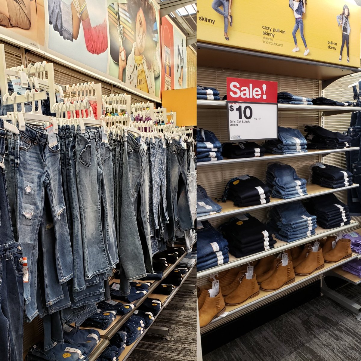 Whos_Cregg's tweet photo. Awesome job from style consultant Tanisha tonight detailing up our girls Denim wall! #DenimDeals #T2230 #BTSReady @LoriMit42152749 @JohannaBlackb16 @jamaal_edwards @BridgetMcP29 @AndreaGrove08 @settoselltarget https://t.co/GECx4xAbMs