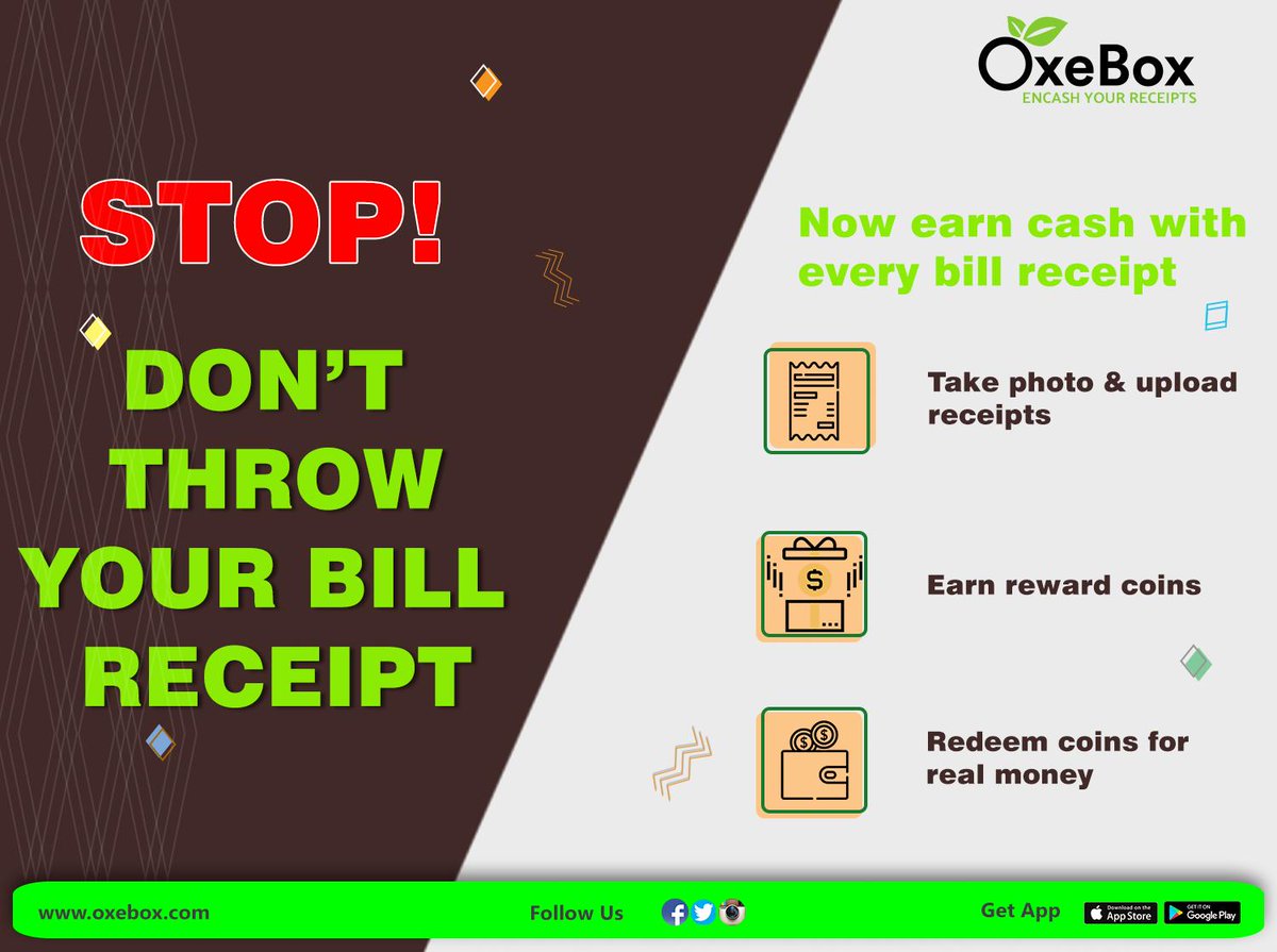OxeBox : Encash your Receipts tweet media