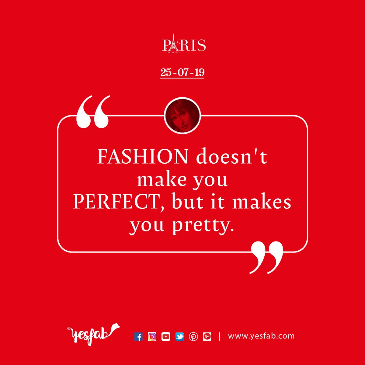 yesfab6361's tweet photo. FASHION doesn't make you PERFECT, but it makes you pretty.

#Yesfab #Dress #Manufacturer #Wholesaler #ParisCollection #LawnCollection #SajdaCollection #ThursdayFeelings #25thJuly2K19 #Salwar #Daily #Fashion #FashionQuote https://t.co/ndfY2gIUPS