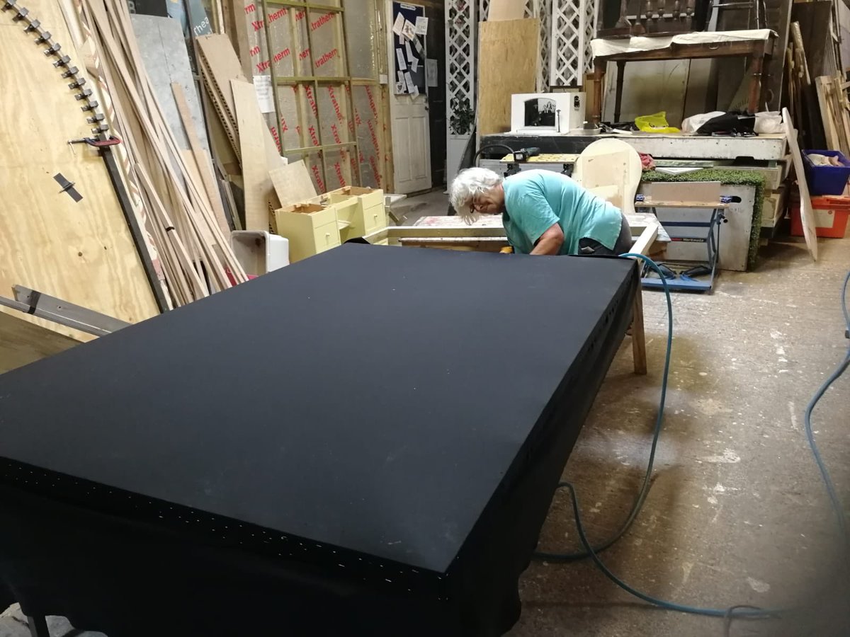 WinchMOS's tweet photo. The cast of our next show, #JekyllandHyde are having a break from rehearsals for the summer. However, our set team are still hard at work constructing some amazing pieces. We cannot wait to show them to you all in November! https://t.co/1akLzriCD2
