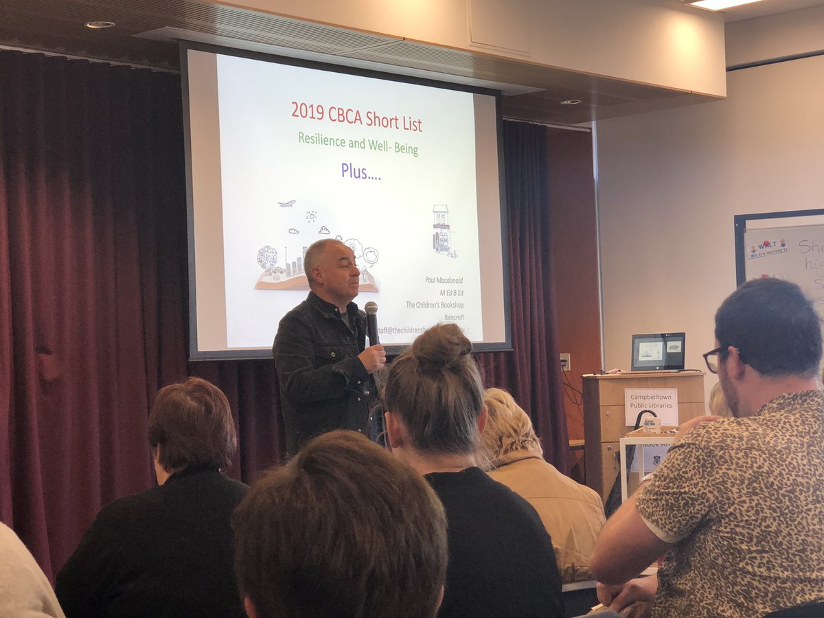 Another amazing #teacherlibrarian #networkmeeting #swssln learning about our community libraries, book week displays, turning weeded books into art, the genrification journey, and listening to the awesome Paul from the Children’s Book Store talk about shortlists for this yr. 🙌🏼