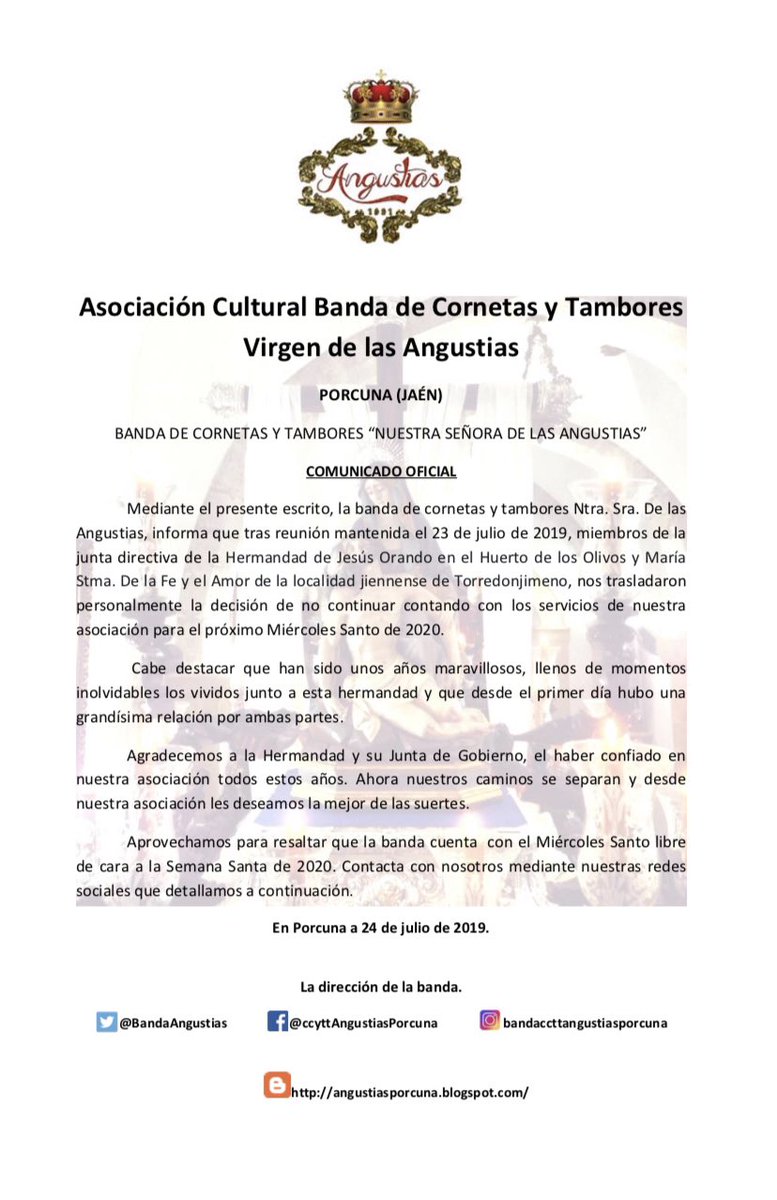 📢📢 COMUNICADO OFICIAL 📢📢