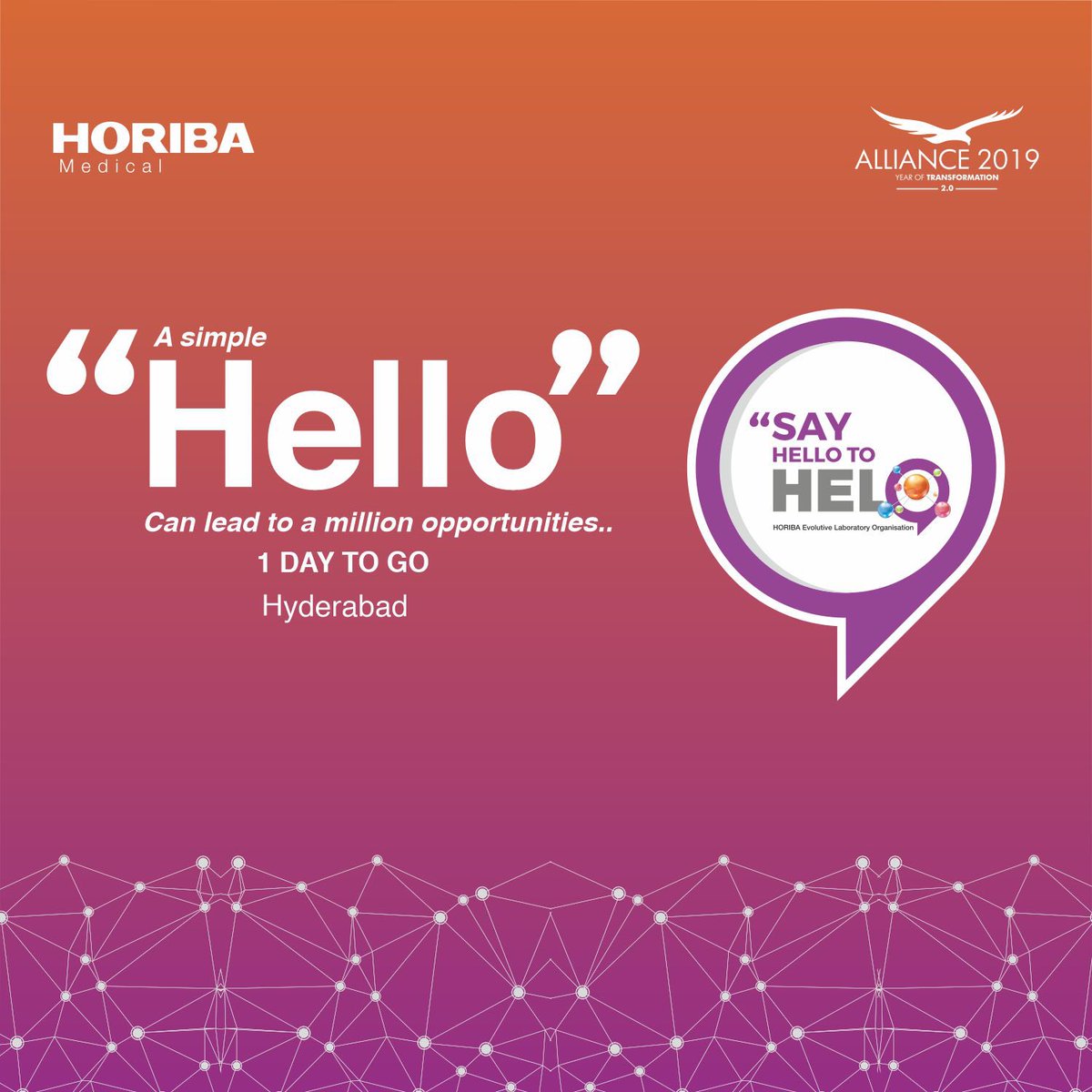HIN_Medical's tweet photo. Let the countdown begin.

#horiba #horibaindia #horibamedical #HELO https://t.co/hcHPI9yBwq
