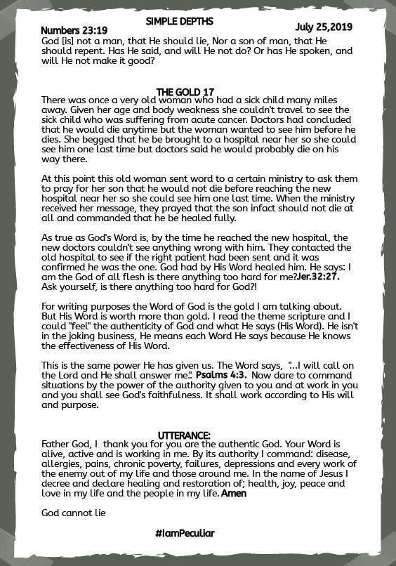 TynahNancy's tweet photo. #SIMPLEDEPTHS 
#THEGOLD

God Cannot Lie.

#IamPeculiar #IamSupernatural #IamCharis2019 #IamCharis2020 #IPleaseGod #CharisOracle #GospelTruthDaily #PhanerooAt5 #Uganda #ItsEday #Jesus https://t.co/fpuZVCIX86