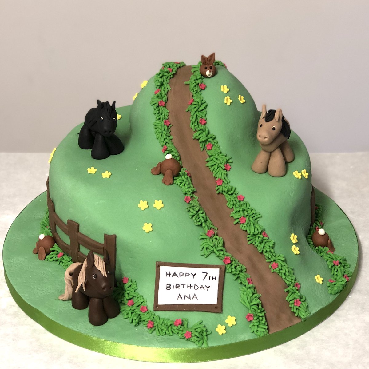 BestCakesBawtry's tweet photo. Ana was having a pony trekking party so we created her this fun cake made from rich chocolate cake and filled with Belgian chocolate ganache. https://t.co/agW9SRZw9J