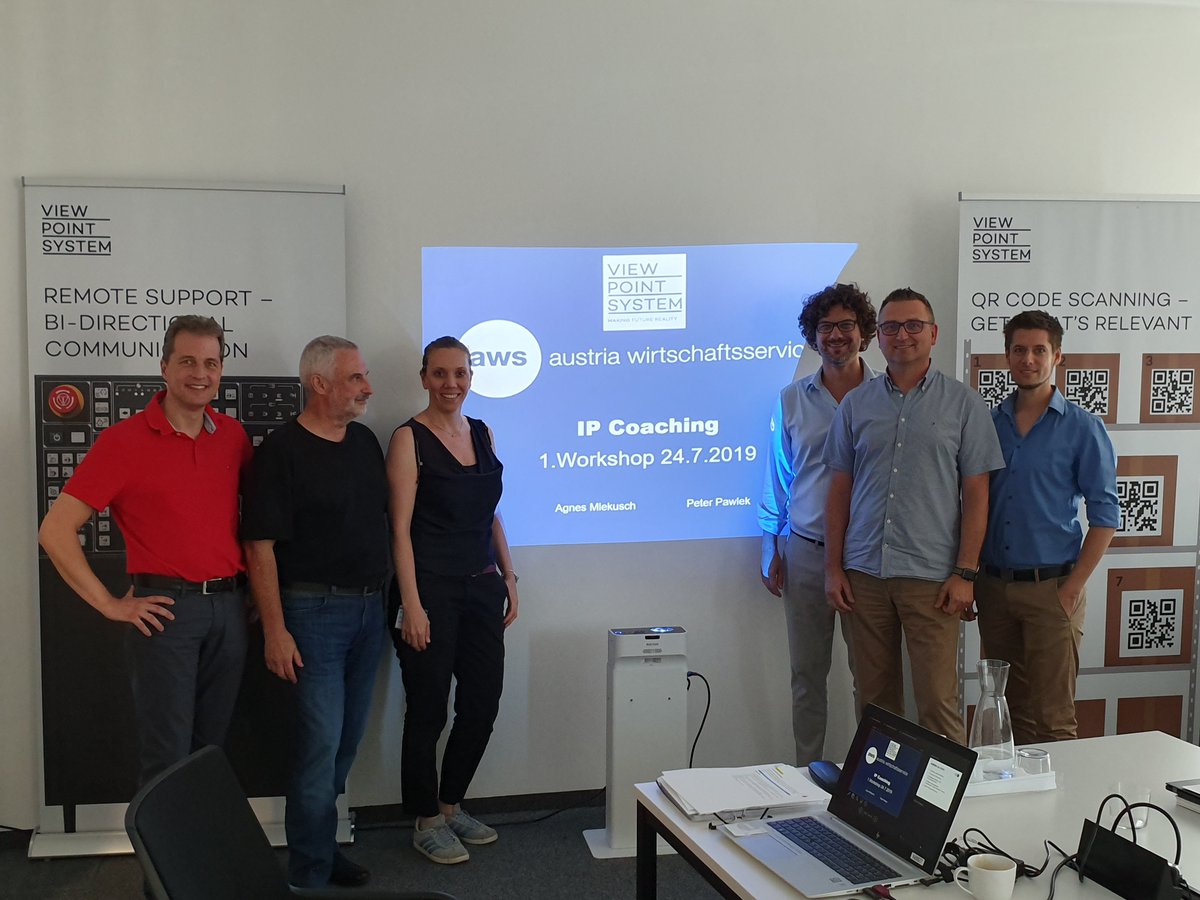 VPS_Eyetracking's tweet photo. Many thanks to AWS - Austria Wirtschaftsservice for the great workshop "IP.Coaching - Developing strategies for the use of patents and intellectual property rights". It's great to have you and thank you so much for the support.
#AWS #IPCoaching #MakingFutureReality #Innovations https://t.co/MytPr04LCi