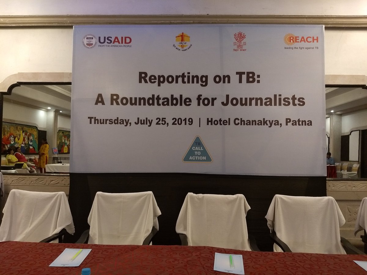 SpeakTB's tweet photo. And we are all set to host journalists at the 'Reporting on TB: A Roundtable for Journalists' in Patna today
@usaid_india @ddgtb2017 @GHS
#EngagingMedia #EndTB #TBAwareness #MediaForTB #Bihar #Patna https://t.co/zA4D79rut4