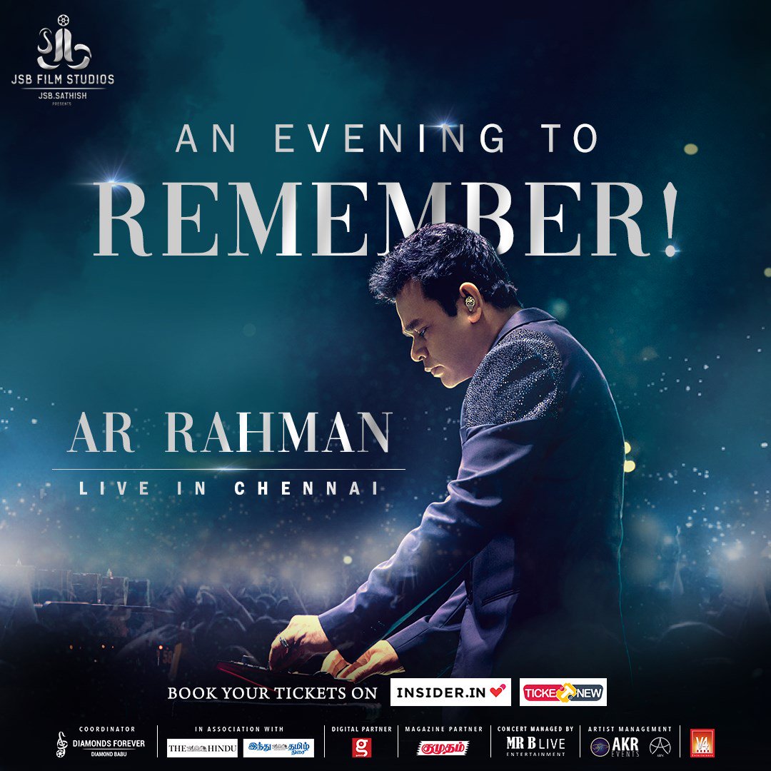 ARRLive2019's tweet photo. CHENNAI!! 10th August 2019 is gonna be an AR Rahman evening in Chennai at YMCA Sports Ground, Nandanam as he will perform live! You don't wanna miss this musical odyssey!
@JsBSathish @inc_akr
#ARRahman #ARRahmanLiveInChennai #JSBFilmStudios #AKREvents #MRBLive https://t.co/imQgE1tdK5