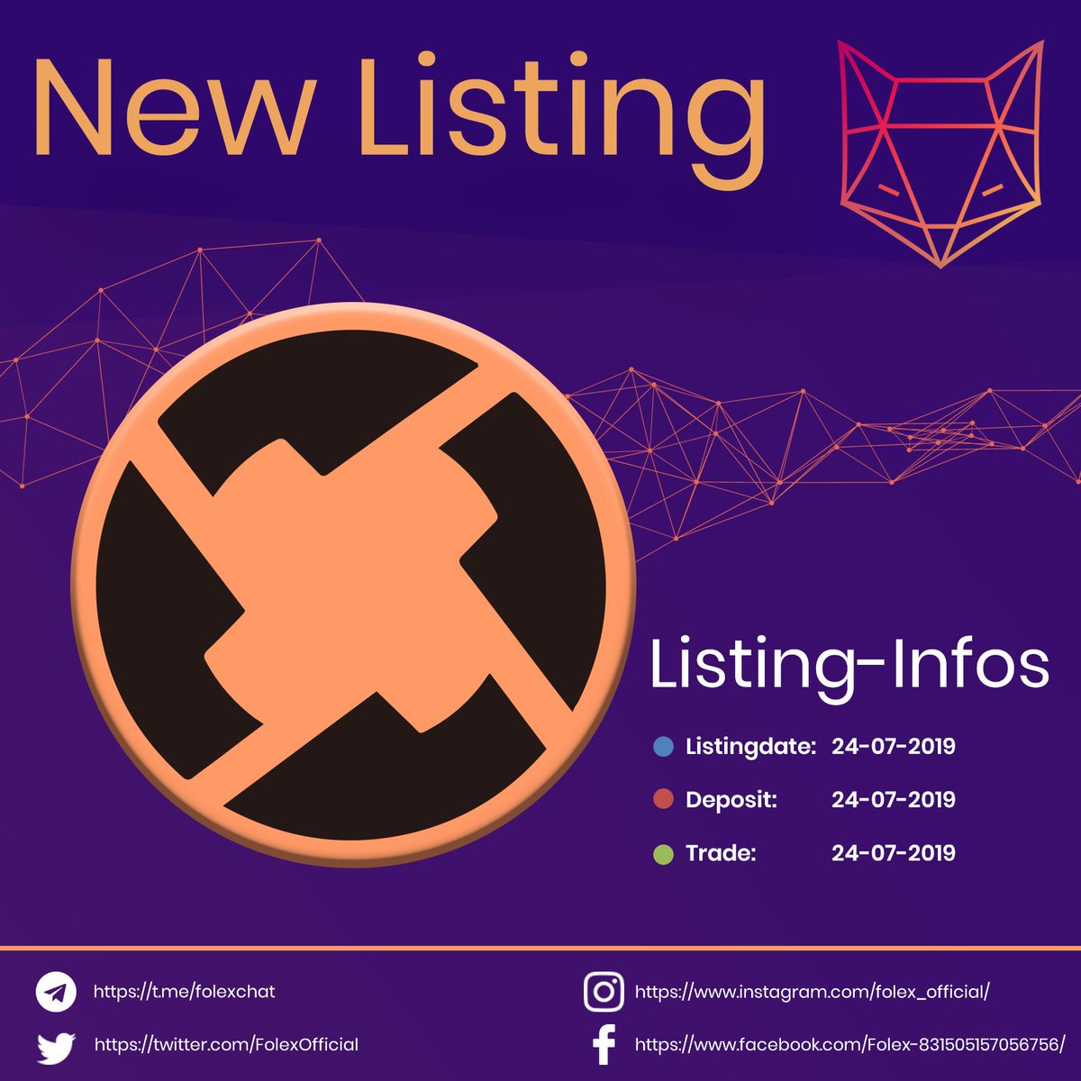 New listing on Folex.io - We happy to announce that ZRX is listed from now on! Deposit is allreday open and you can immediatly start with trading!
Join our telegram t.me/folexchat - IEO soon!
#zrx <a href="/0xProject/">0x</a> #folex #newlisting #cryptotrading