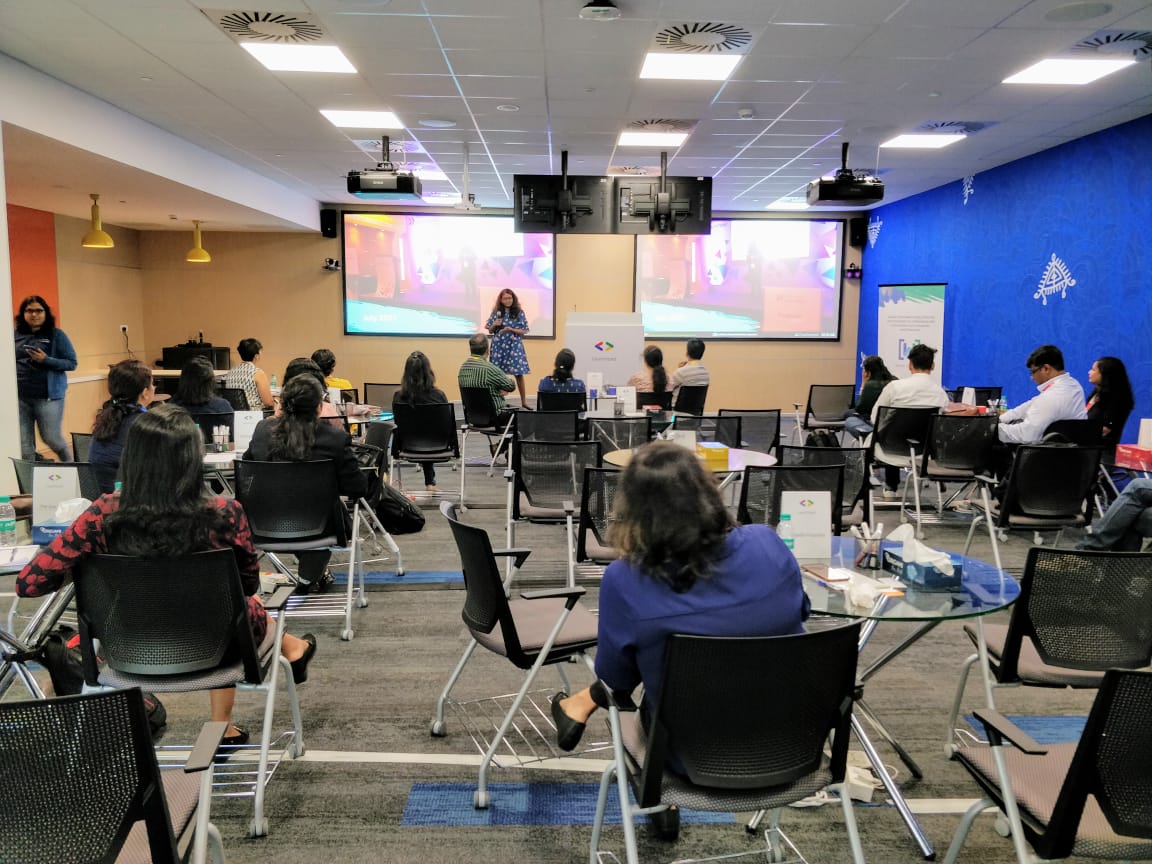 GoogleDevsIN's tweet photo. Life has come a full circle for @SarikaSivareena, co-founder of @pregbuddy - from being an attendee to the keynote speaker, she is here to talk to the 3rd Class of Launchpad for Women Entrepreneurs 

#WomenTechmakersIndia https://t.co/L6YaMMZQpm