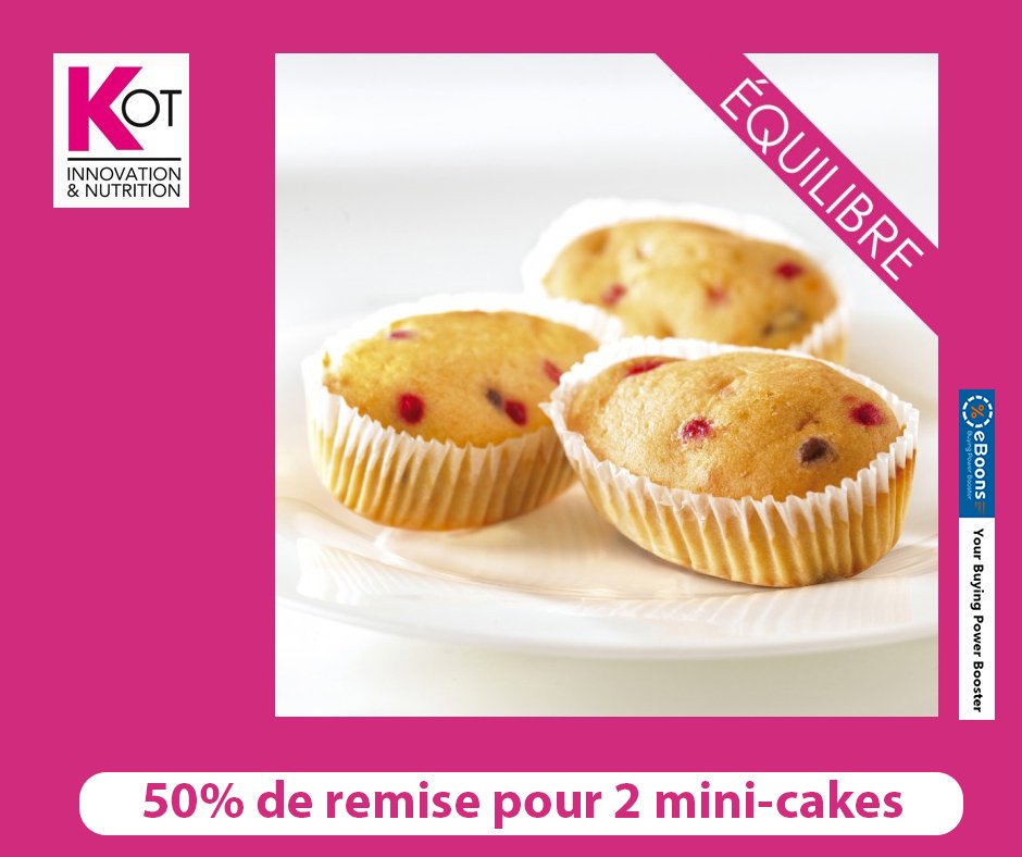 eboonscom's tweet image. It's now or never at #KOT, 2 hyper-protein mini-cakes at half price.
Only until August 06, 2019
bit.ly/2MdusXn
#promotion #bonplan #eboons
_________________________
Chez #KOT, 2 mini cakes hyper protéiné à moitié prix.