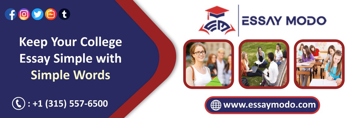 EssayModo's tweet image. Hook them with your first statement, keep it simple using simple words, throw thesaurus away

Send your mail at
info@essaymodo.com

Have Any Question ?
Call +1 (315) 557-6500

Visit : essaymodo.com

#buyessayonline
#buyessay