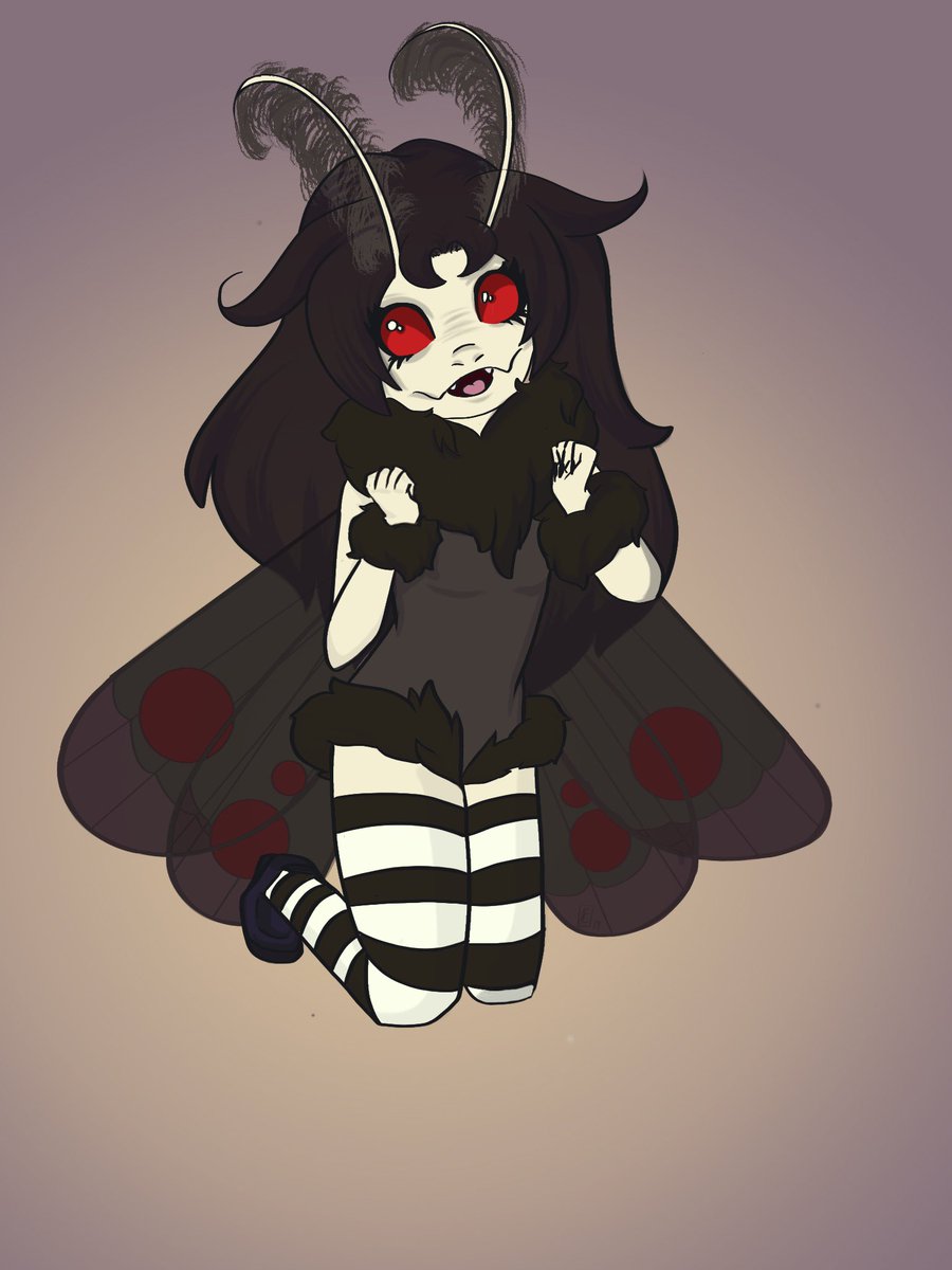 diary_of_a_rose's tweet photo. I normally don’t post my art but I love her so much so please appreciate her ♥️♥️ #mothman #procreate #iPadPro #artoftheday https://t.co/kVm09fiVbB
