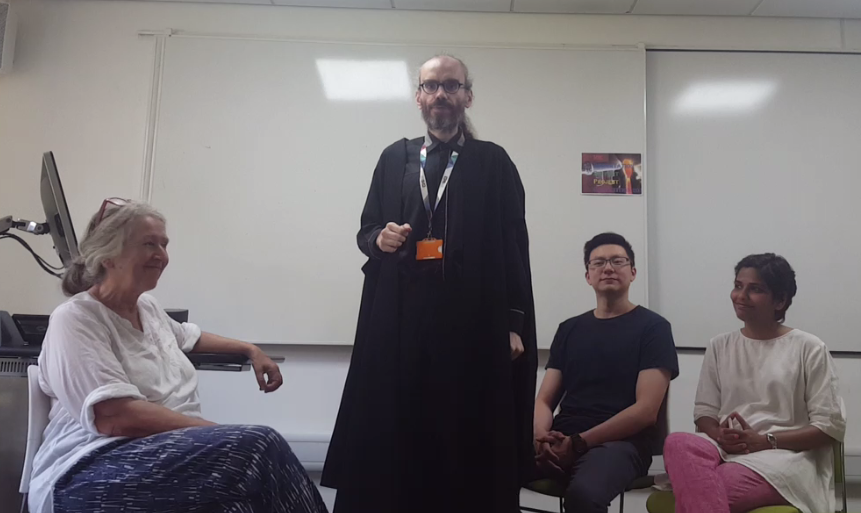 IdspIoe's tweet photo. +Specially 🙂 #grateful to #DrSusanAskew, #ProgrammeLeader IOE MA CPA, for chairing the 💫
 brilliant 💬 #FinalistsPanel with 3 of our 
#IDSP19C 
🏅
 #Finalists, #MingjunLan #IPDY19, @missdeewu #2IPDY19, @fvaz #5IPDY19, at @IOE_London 639 yesterday https://t.co/b9tNqIW4Ly