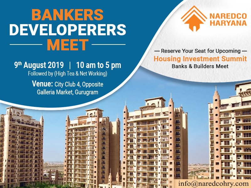 infonaredcohry's tweet photo. Hurry Up and reserve your seats to attend Grand Housing Investment Summit. 
Banks &amp; Builders Meet on 9th August 2019 at 10am to 5pm Venue : City Club 4, Opposite Galleria Market, Gurugram. For more information visit: https://t.co/6DCAUL9usw and https://t.co/nlYlwf5BUa https://t.co/32b5NbdjD4