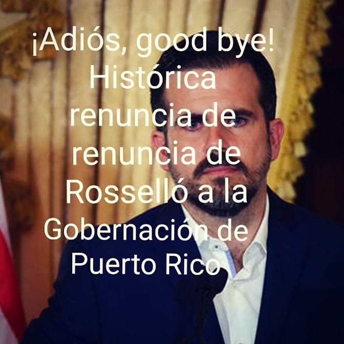 revkpagan's tweet photo. Embattled Puerto Rico Gov. Ricardo Rosselló resigns amid public outcry
"Ricky, te botamos!" ("Ricky, we threw you out!") the jubilant crowd exclaimed after the governor's announcement.
#AdiosRicky !!!
#RickyResign #RickyRenuncia #PuertoRicoProtests
#puertorico🇵🇷 https://t.co/3oP7Ku3ijh