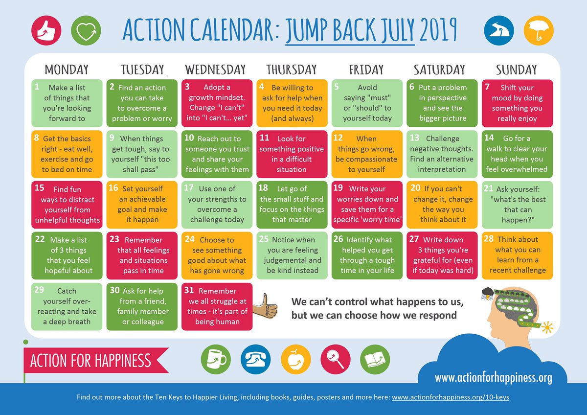 Jump Back July - Day 25: Notice when you are feeling judgemental and be kind instead 💕 actionforhappiness.org/jump-back-july