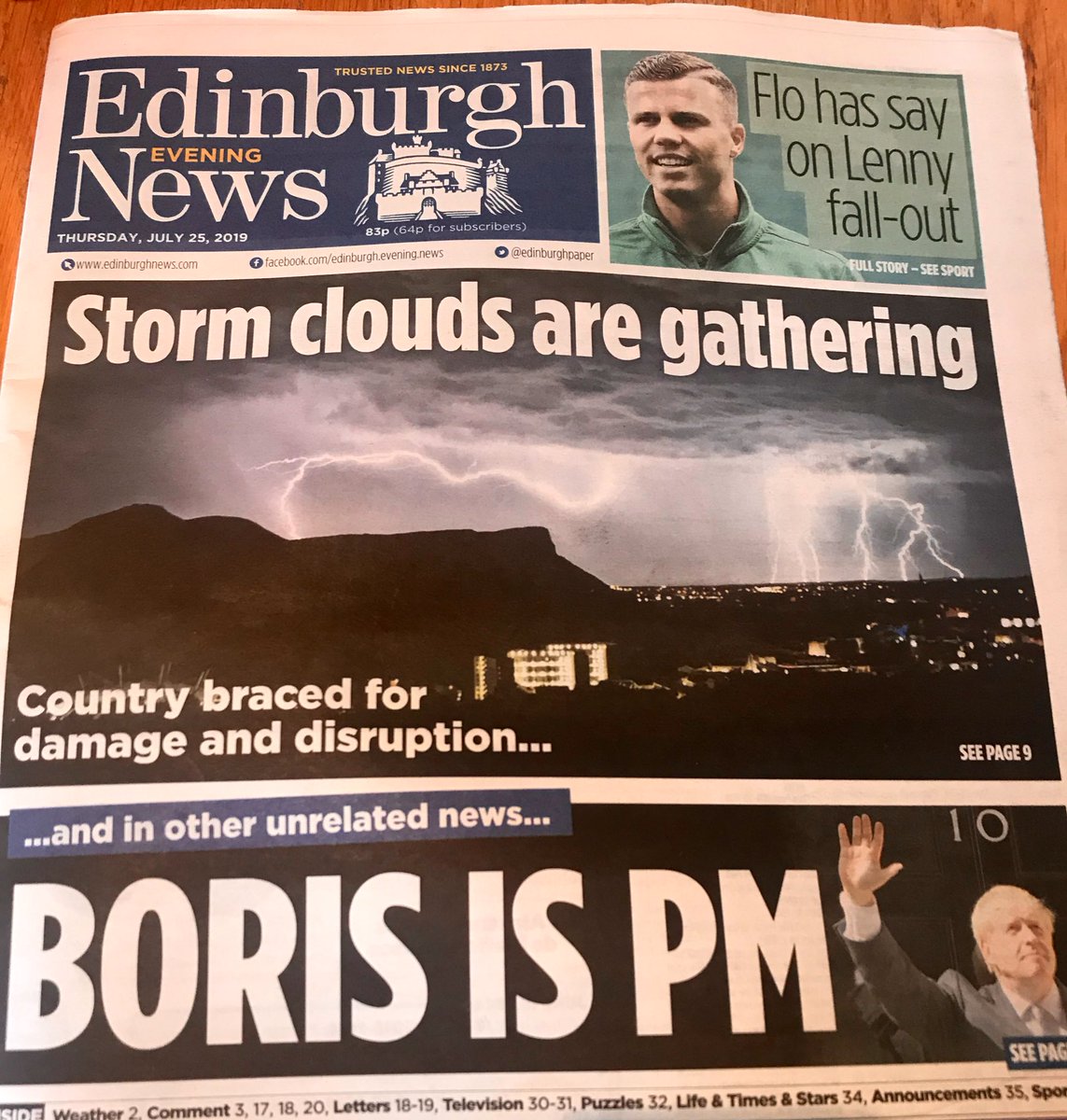 erikgeddes's tweet photo. Good front page @edinburghpaper. https://t.co/UJQesgNBpe