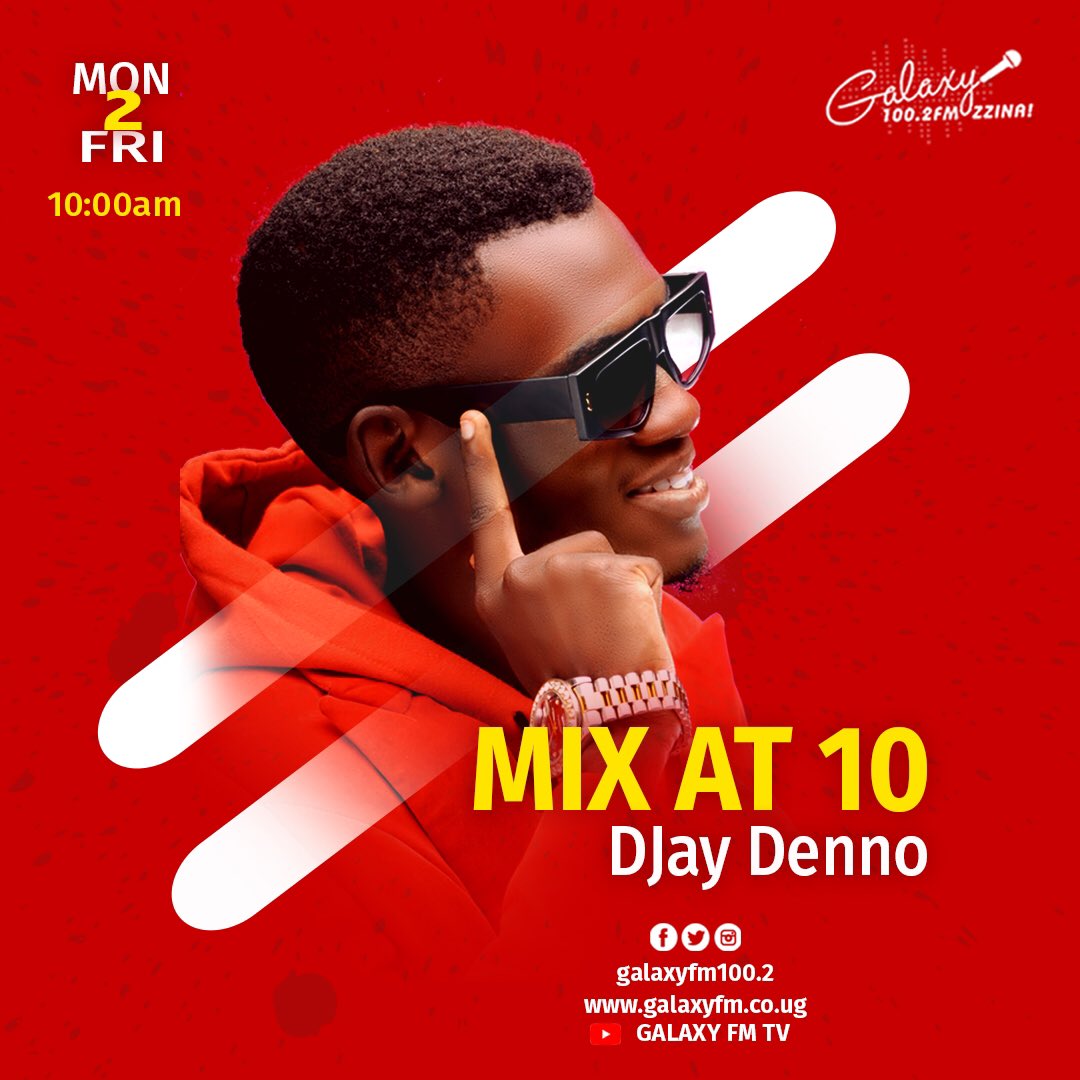 GalaxyFMUg's tweet photo. Tune Into @GalaxyFMUg Now!
Your Favorite Deejay @djaydenno is ready to Brighten Your Morning With #TheMixAt10 https://t.co/hCkBN9M9Zo