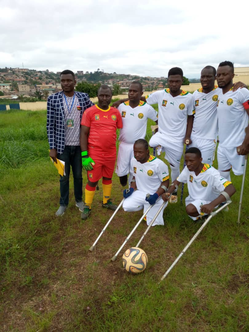 AmputeeTeam's tweet photo. The green, red, yellow with a star in the middle. We have moved from reciting this in primary school to defending it... Cameroons amputee  national team soliciting support to go rep CMR in Angola @CameroonPm237 @FecafootOfficie @setoo9 @Pm237Services  @UnescoYaounde https://t.co/GMq1GmTHGb
