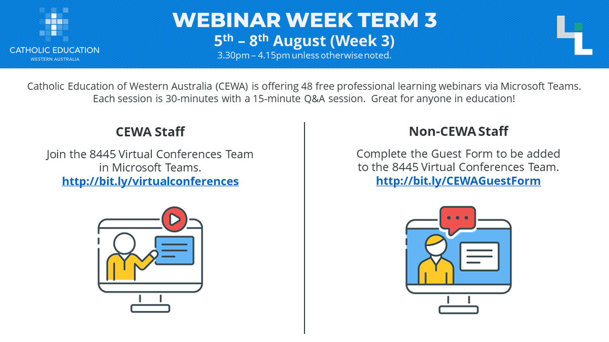 Calling all educators to check out CEWA's webinar series <a href="/CatholicEdWA/">Catholic Education WA</a> A great way to get up-to-date PD from the comfort of your lounge chair.  #onesystem