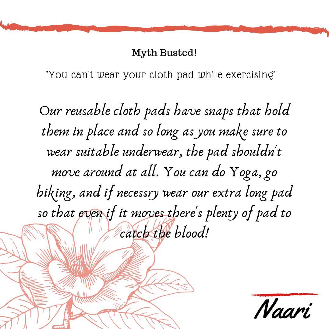 naaripads's tweet photo. When it comes to cloth pads, there is always a worry about it's usage to do regular tasks such as exercising. Cloth pads are no different than regular pads in that respect! Switch today to experience it for yourself . .

#clothpads #clothpadrevolution #plasticfreejuly https://t.co/xTZlKVquCO