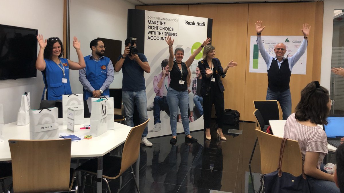 INJAZLebanon's tweet photo. Happening now, our first #InnovationCamp with the Lebanese Food Bank thanks to @BankAudi ! Starting with introductions to #Entrepreneurship &amp; #sustainability. Looking forward to hearing the solutions the #youth will come up with to reduce #food #waste #ICamp https://t.co/LSAFwET4Bj