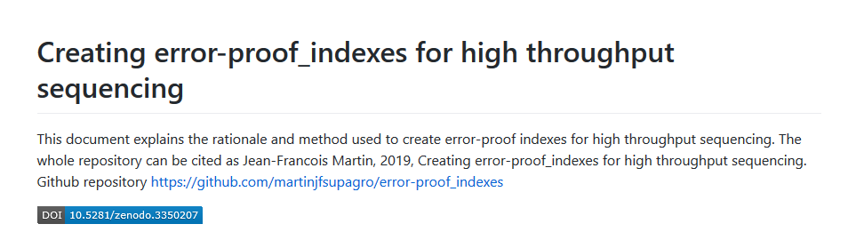 martinjfsupagro's tweet photo. Interrested in error-proof indexes for #NGS sequencing ? check my github https://t.co/OXn0fvIYpL for more information. I initially designed them for #metabarcoding (assignation error rate < 0.14%) but they are useful for any library construction, including long reads. Enjoy! https://t.co/IY6ar5zhLh