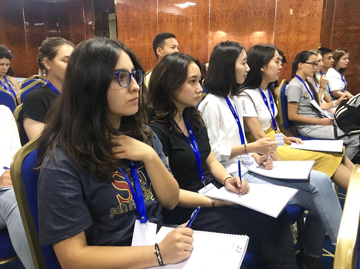FLEXNorthKZ's tweet photo. Day-1 of Debates!
#FLEXAlumni from five Central Asian countries gathered together at the Damas Hotel for #CAFAW19 in Bishkek, Kyrgyzstan!
They are here to DISCOVER their debating skills, IMPROVE their knack for public speaking and ACCESS the ultimate FLEX Alumni spirit! https://t.co/QZPviUtC94
