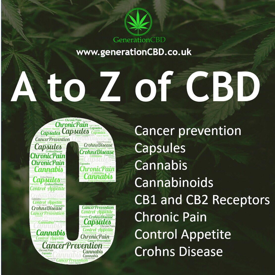 GenCBD's tweet photo. A to Z of CBD 🌿 day C 🙌🏼 #generationcbd #cbd #beauty #food #spreadtheword https://t.co/gzi2cP9rJt