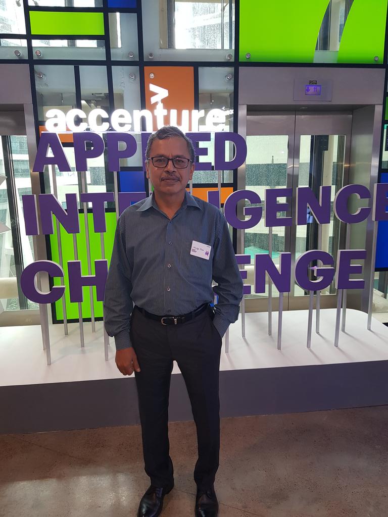 Anindya Basu, Geographic Unit &amp; Country Managing Director, <a href="/AccentureIndia/">Accenture India</a> at the #AppliedIntelligenceChallenge finale. <a href="/YourStoryCo/">YourStory</a> <a href="/isdimumbai/">ISDI Mumbai</a>