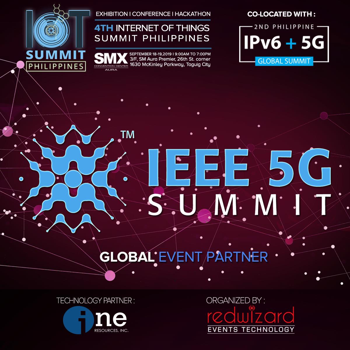 iotsummitph's tweet photo. We are so proud to have the Institute of Electrical and Electronics Engineers 5G Summit as our global Event Partner for the 4th IoT &amp; 2nd IPv6 + 5G Global Summit, Sept 18-19, SMX Convention Center Aura. https://t.co/m2wgasra9b
@IEEEorg @IEEE5G #iot #ipv6 #ieee #redwizard #tech https://t.co/lD5hKxzHDY